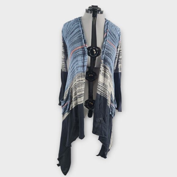 Venus Open Front Cardigan Women's L Hooded W/ Pockets Coverup Long Lightweight - Picture 1 of 4